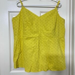 Lane Bryant Classic V-Neck Babydoll Eyelet Cami Sz 20 NWT